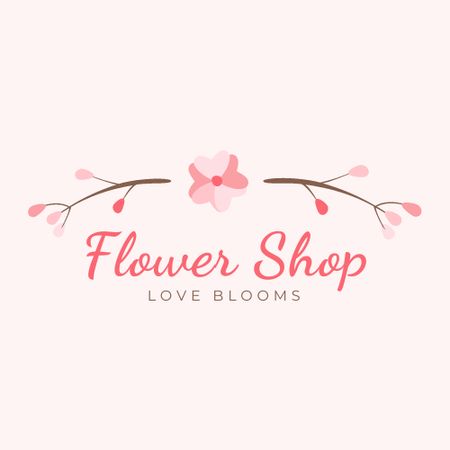Flower Shop Services Offer Logo Tasarım Şablonu