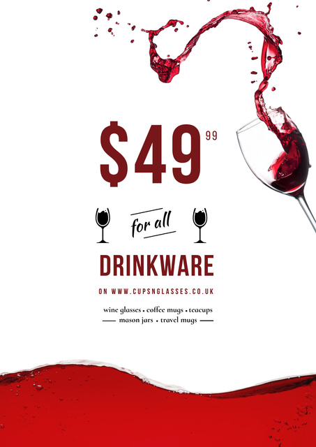 Drinkware for all Shop Poster – шаблон для дизайну