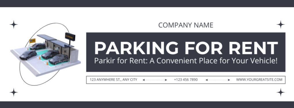 Rent Parking for Your Vehicle Facebook cover Modelo de Design