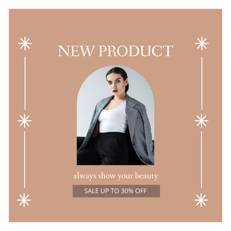 Designvorlage Bieten Sie Rabatt auf neue Damenprodukte an für Instagram