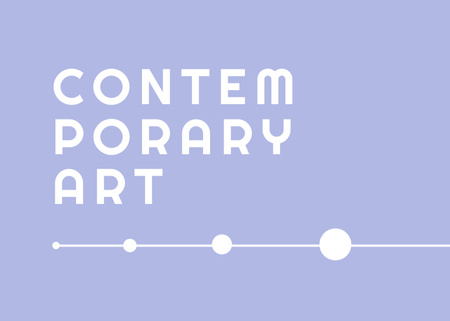 Contemporary Art Exhibition Announcement Flyer 5x7in Horizontal Design Template