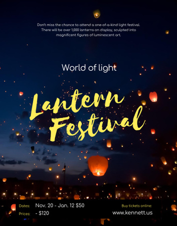 Lantern Festival Announcement Poster 22x28in Design Template