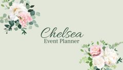 Event Planner Services Ad with Flowers on Green
