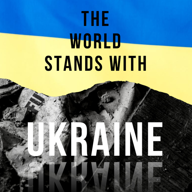 Modèle de visuel Stand in Defense of Ukraine - Instagram