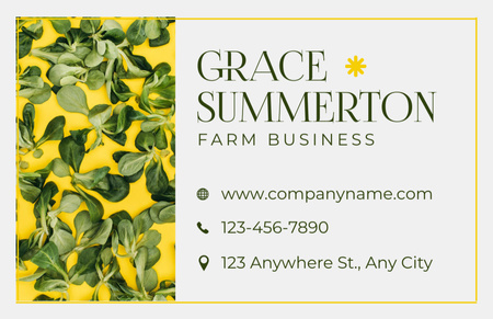 Flower Business Owner Contact Information Business Card 85x55mm Design Template
