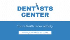 Dental Clinic Ad on Simple Blue Layout