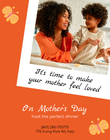 Mother's Day Holiday Greeting Poster 22x28in Design Template