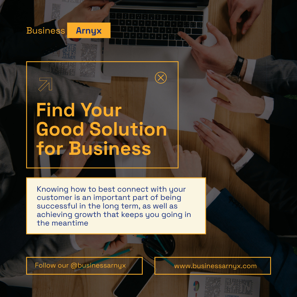 Designvorlage Guide to Finding the Best Business Solutions für Instagram