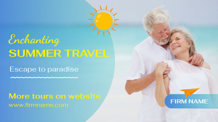 Designvorlage Wunderbares Angebot an Sommertouren mit Seaside für Full HD video