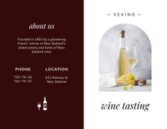 Wine Tasting Event Announcement with Wine Bottle