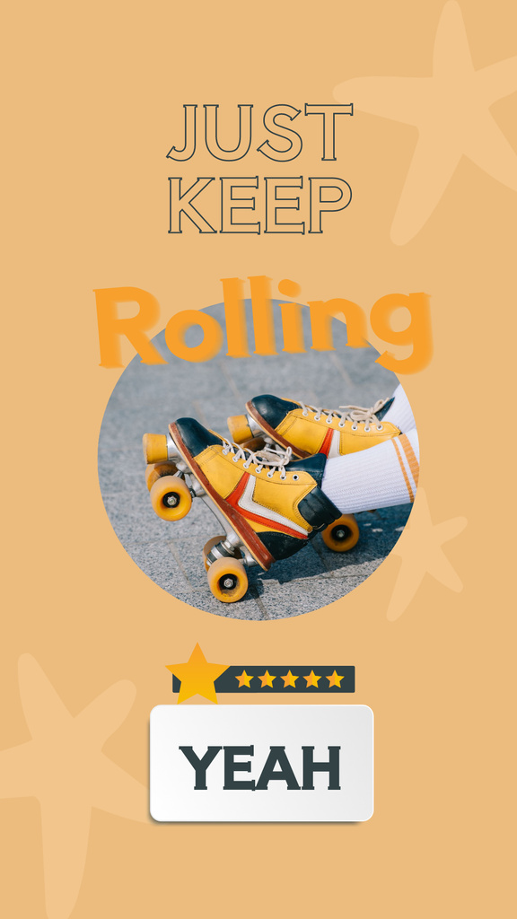 Plantilla de diseño de Keep rolling active leisure Instagram Story 
