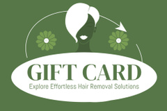 Gift Voucher for Hair Removal with Portrait of Woman