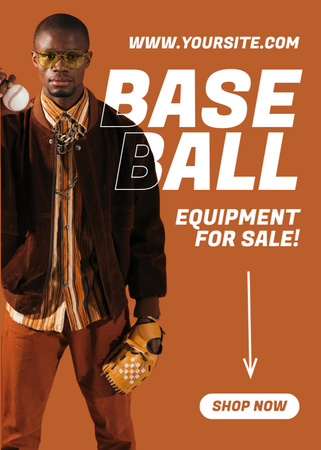 Baseball Equipment Store Promotion Flayer Design Template