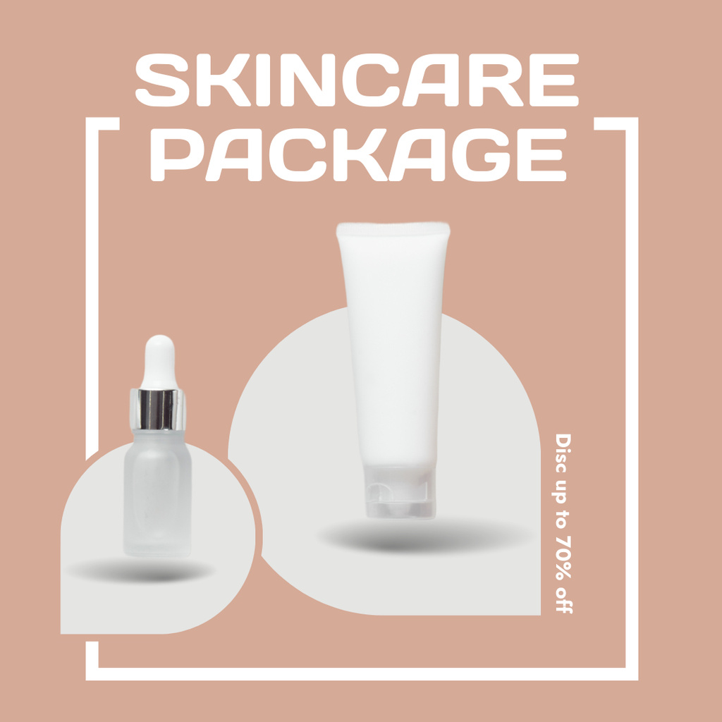 Ontwerpsjabloon van Instagram van Skin Care Package