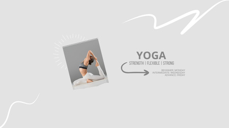 Designvorlage mädchen in yoga-pose für Youtube