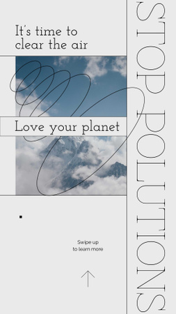 Template di design Time to Take Care of Planet's Environment Instagram Video Story