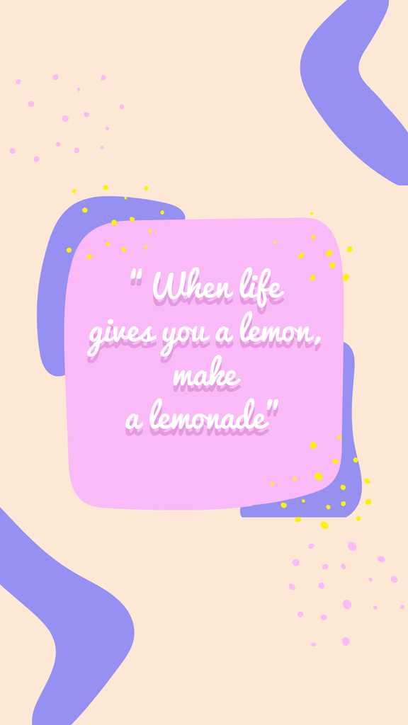 Inspirational Quote on Bright Pattern Instagram Story Πρότυπο σχεδίασης