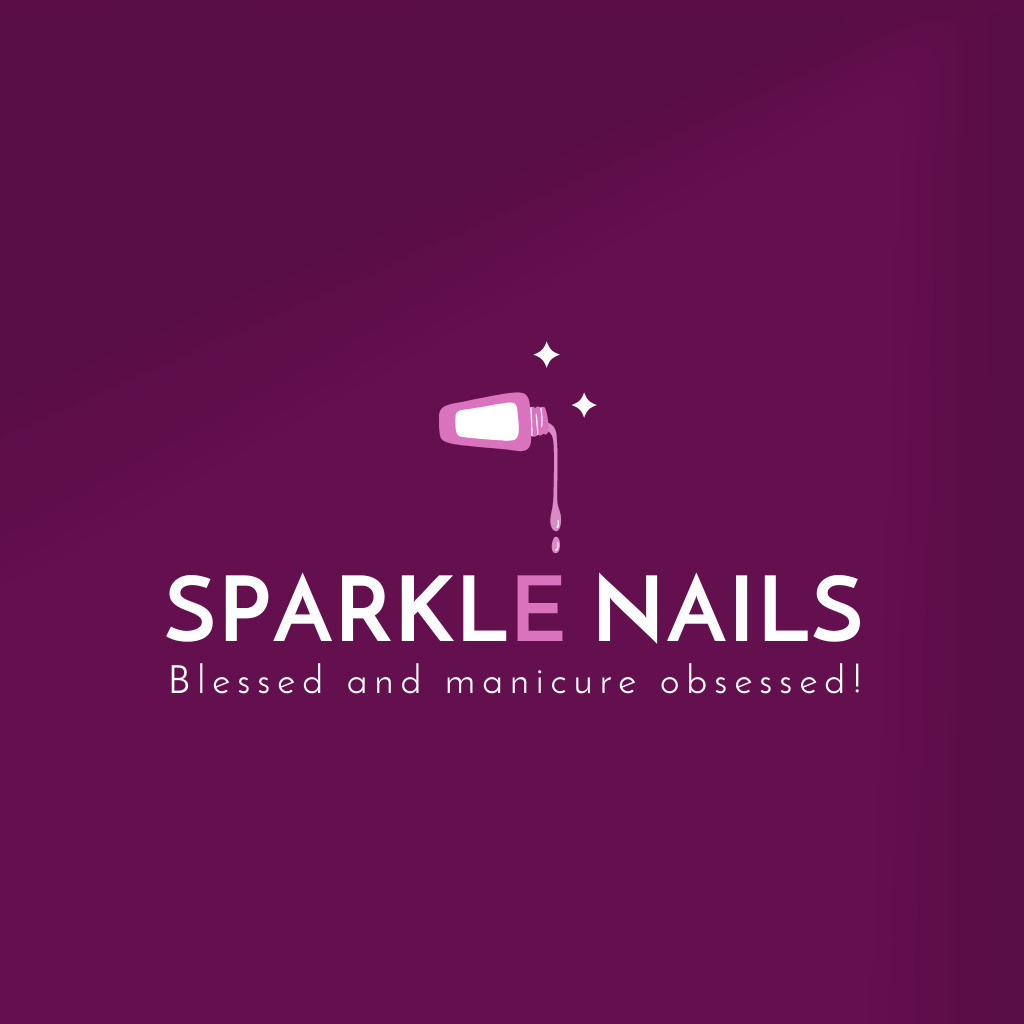 Luxurious Manicure Services Offer Logo Design Template