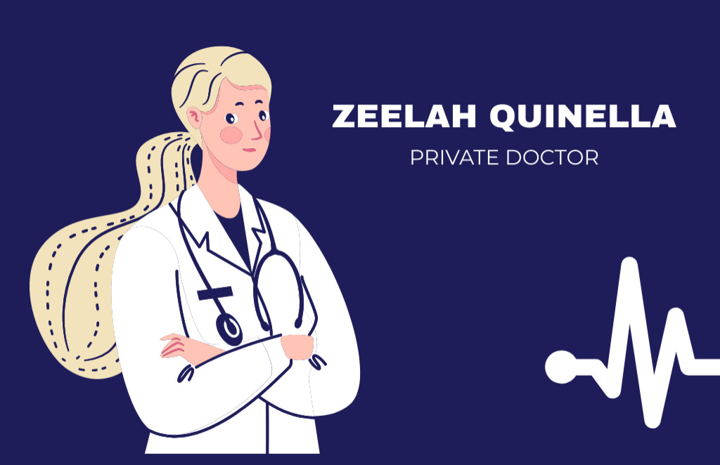 Services of Private Doctor Business Card 85x55mm – шаблон для дизайну