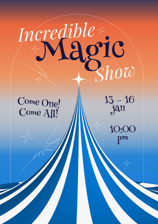 Magic Show Announcement Poster Tasarım Şablonu