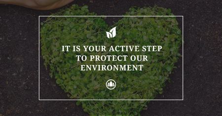 Ontwerpsjabloon van Facebook AD van Citation about protect environment