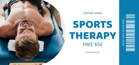 Platilla de diseño Sports Massage Therapy Course Offer at Best Price Coupon Din Large