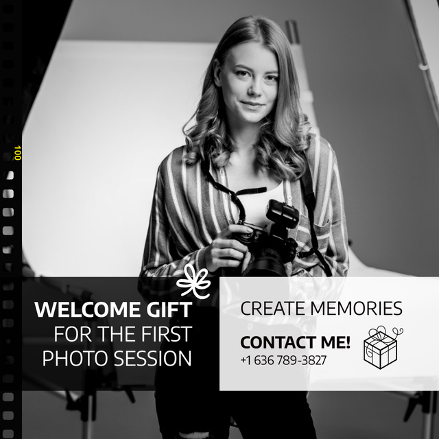 Mesmerizing Photo Session As Gift Proposal Animated Post Design Template