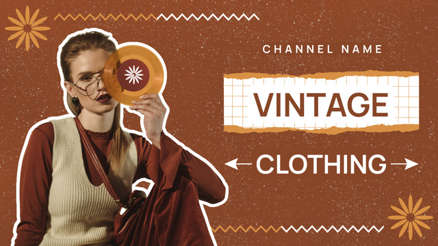 Template di design Time-honoured Clothing In Vlogger Episode In Orange Youtube Thumbnail