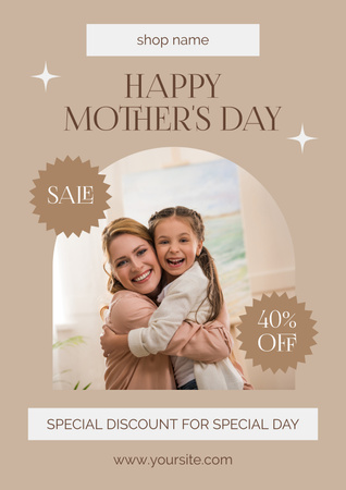 Mother's Day Sale with Offer of Discount Poster Design Template