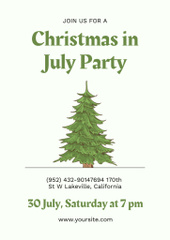 Announcement of Party for Christmas in July