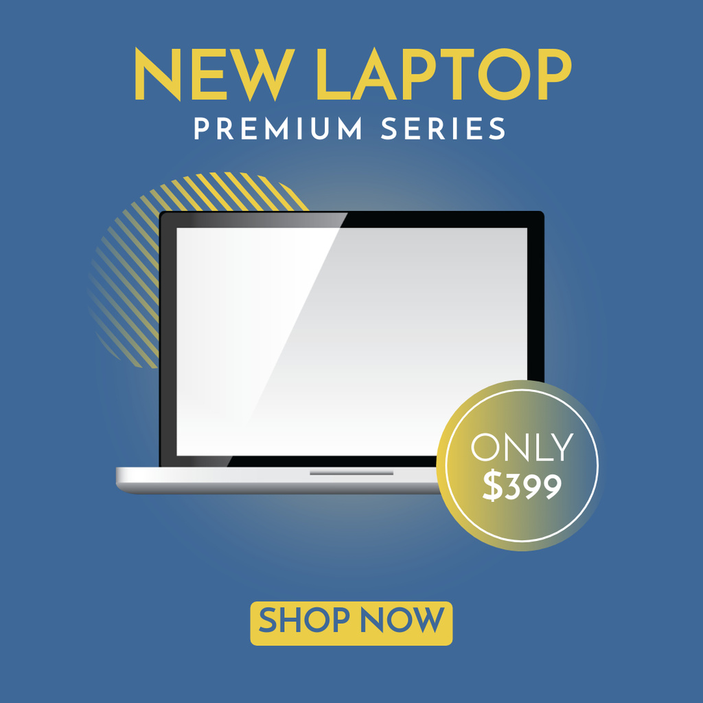 Premium Series Laptop Sale Announcement Instagram Šablona návrhu