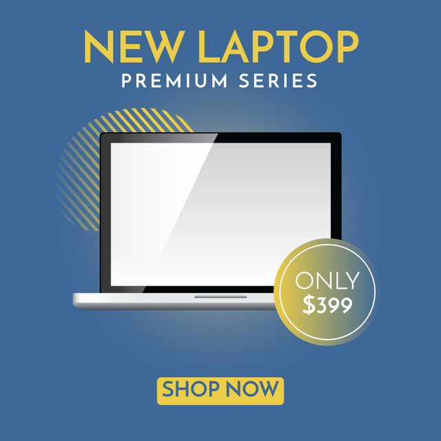 Premium Series Laptop Sale Announcement Instagram Tasarım Şablonu