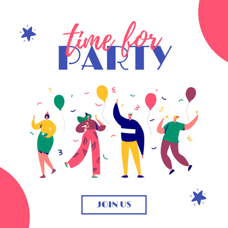 Time for Party Instagram Design Template