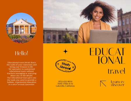 Educational Tours Ad Brochure 8.5x11in Design Template