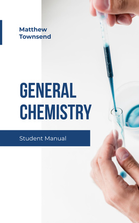 Chemistry Manual Scientist Working with Test Tube Book Cover Modelo de Design