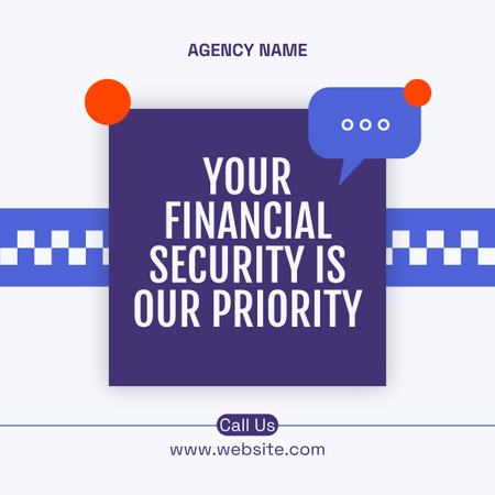 Business Consulting with Offer of Financial Security LinkedIn post Design Template