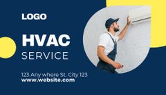 HVAC Service Appointment Reminder on Blue