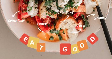Szablon projektu Healthy Salad for Lunch Facebook AD