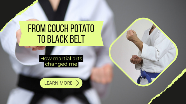 Personal Story About Black Belt In Martial Arts Full HD video – шаблон для дизайну