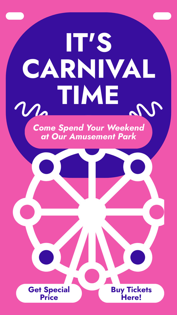 Weekend Carnival With Special Price For Admission Instagram Story Design Template