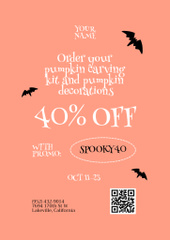 Halloween Celebration Sale Offer with Pumpkins
