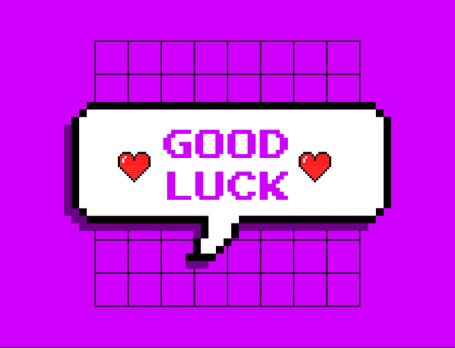 Modèle de visuel Good Luck Message - Postcard 4.2x5.5in