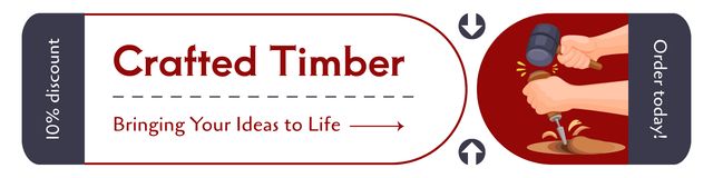 Platilla de diseño Crafted Timber Services Offer Twitter