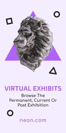 Designvorlage Virtual Exhibition Announcement für Graphic
