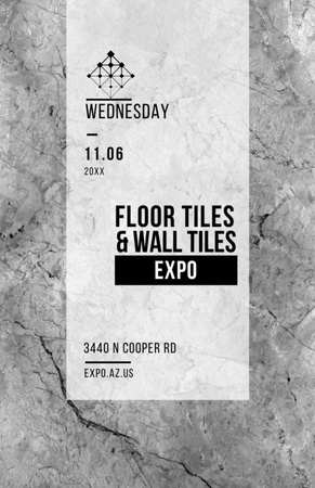 Modèle de visuel Tiles For Floor And Wall On Marble Light Texture - Invitation 5.5x8.5in