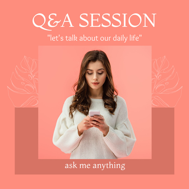 Ontwerpsjabloon van Instagram van Questionnaire about Daily Life
