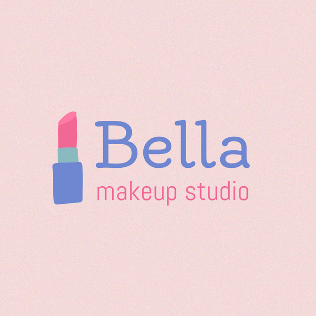 Makeup Studio Ad with Lipstick Instagramデザインテンプレート