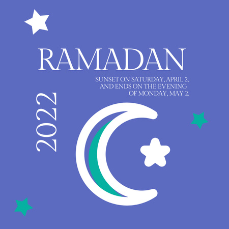 Designvorlage Ramadan Kareem Celebration Announcement für Animated Post