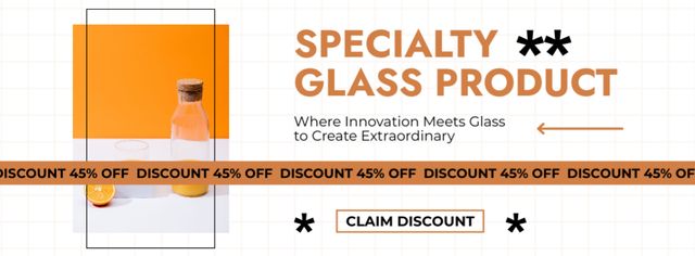 Extraordinary Glass Product At Reduced Price Facebook cover Πρότυπο σχεδίασης