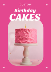 Birthday Offer with Pink Sweet Cake